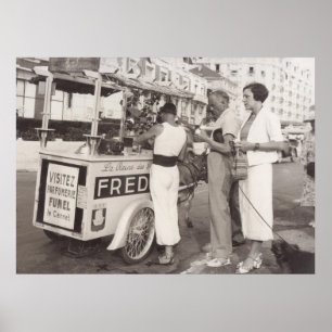 Poster Cannes, França nos anos 30