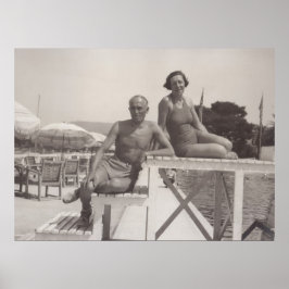 Poster Cannes, França nos anos 30