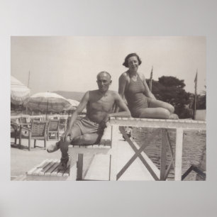 Poster Cannes, França nos anos 30