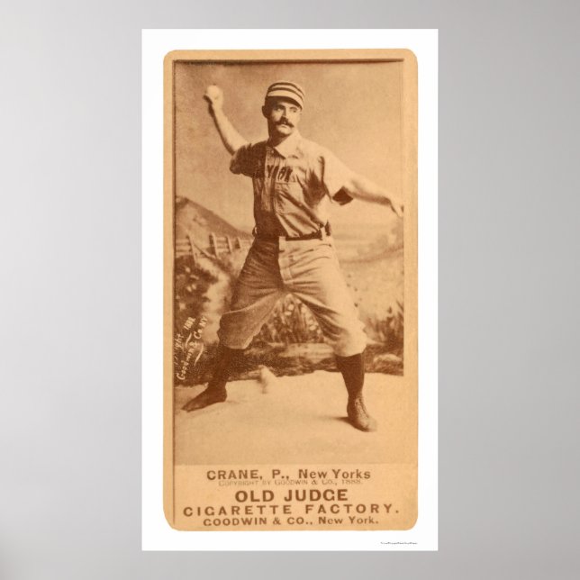 Póster Cannonball Crane Baseball 1887 (Frente)