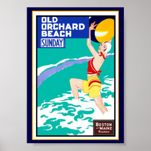 Póster Cano principal velho da praia do pomar