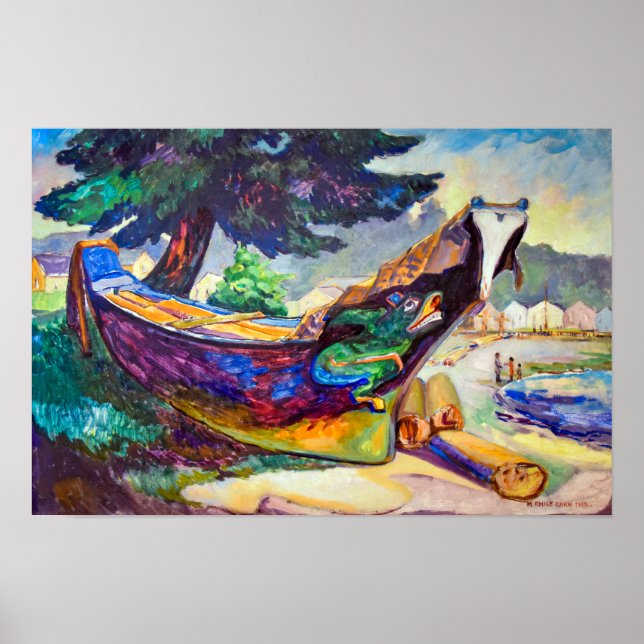 Poster Canoa de Guerra Indígena | Emily Carr | (Frente)