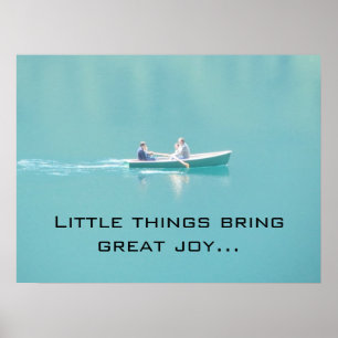 Póster Canoagem em lago pacífico - Dizendo