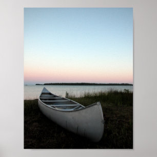 Póster Canoagem na praia em Twilight