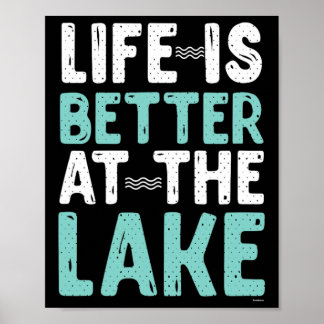 Poster Canoagem Rafting A Vida é Melhor No Lago Natureza