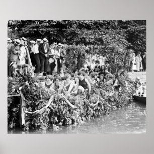 Poster Canoe Regatta e Carnaval de Água: 1924