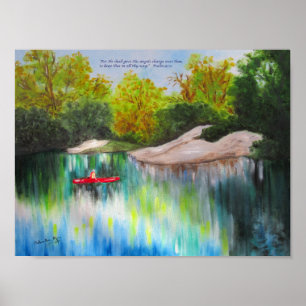 Póster Canoeing abaixo do rio de Withlacoochee
