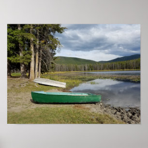 Poster Canoeiros Do lago Montana Photoographic