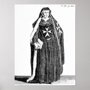 Póster Canoness da ordem de St John de Jerusalem