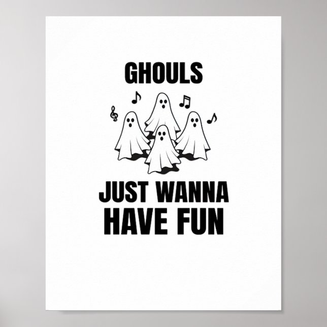 Poster Cantando de Cartoon - "Ghouls Só Quer Se Divertir" (Frente)