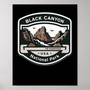 Poster Cantão Negro Da Rua Do Logotipo Do Parque Nacional