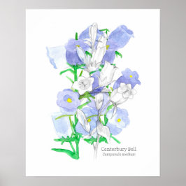 Poster Canterbury Bells Language, Vitoriana das Flores
