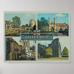 Poster Canterbury - England - Europe -