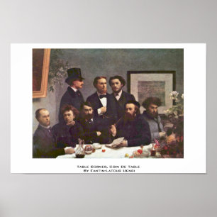 Póster Canto da mesa, Moeda De Apresentação Fantin-Lato