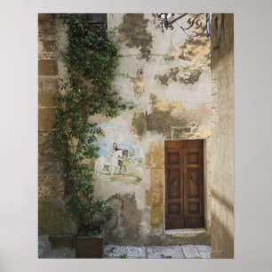 Póster Canto da pista estreita na cidade velha de