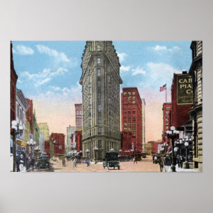 Póster Canto de Atlanta Geórgia de Peachtree e largo