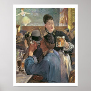 Póster Canto de um Café-Concerto, 1878-80 de Manet  