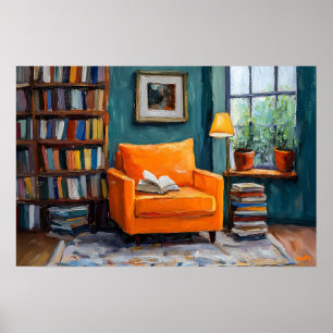 Poster Canto Fauve de Leitura – Arte Personalizável para 