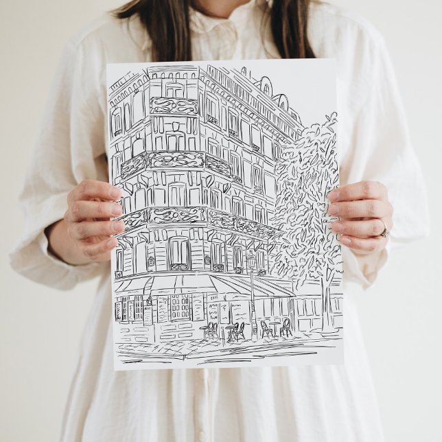 Poster Canto Parisiense Preto e Branco (Criador carregado)