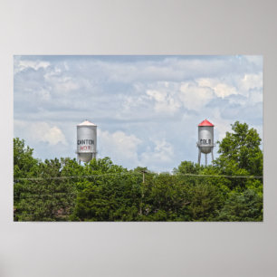 Poster Canton, Kansas, Torres de Água Fria e Quente
