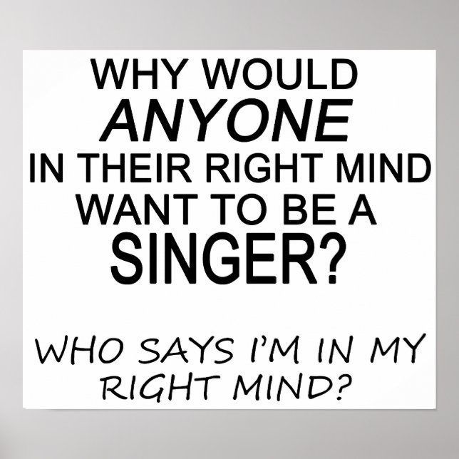 Póster Cantor da Mente Direita (Frente)