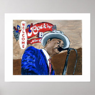 Poster Cantor dos azuis do Fest do jazz