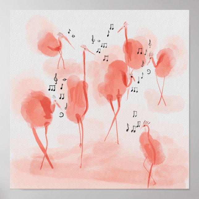 Poster Cantor Flamingos (Frente)