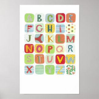 Poster Canvas ABC colorida