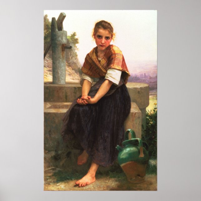 Poster Canvas Broken Pitcher William-Adolphe Bouguereau (Frente)