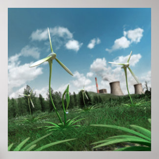 Póster Canvas da central de energia 2