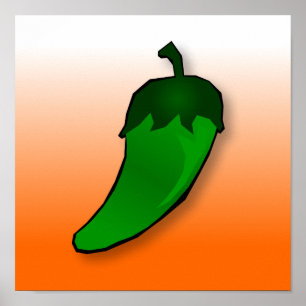 Póster Canvas da pimenta do Chile do Jalapeno
