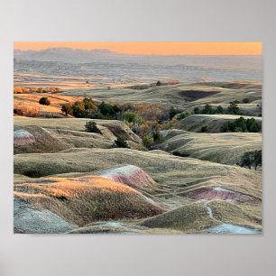 Poster Canvas das Colinas das Ilhas Badlands