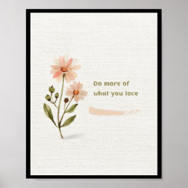 Poster Canvas de Aquarela Flor