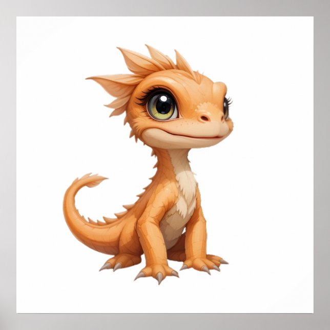 Poster Canvas de Dinossauro para Bebês - Sala para Crianç (Frente)