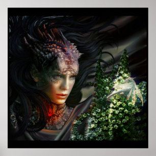 Póster Canvas de dragões