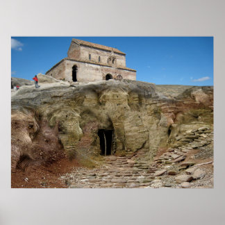 Póster Canvas de elefantes