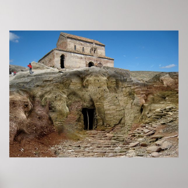 Póster Canvas de elefantes (Frente)