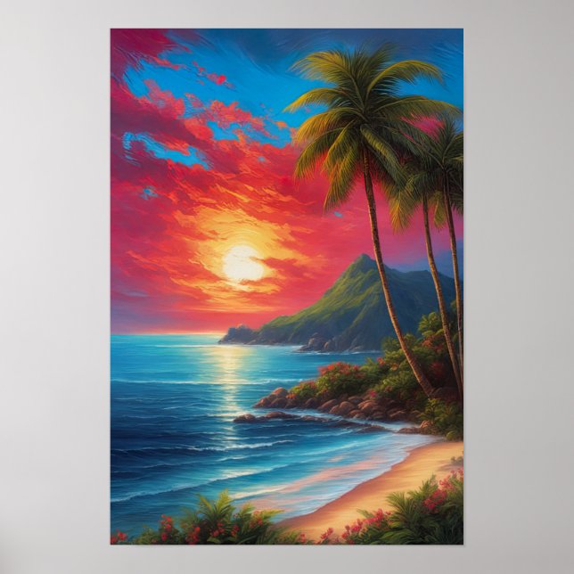 Poster Canvas de Esplendor Tropical (Frente)