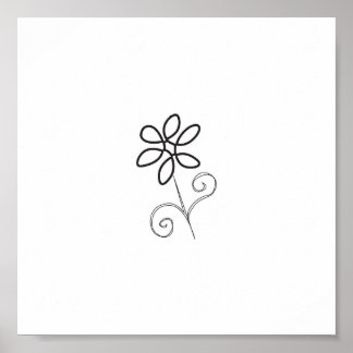 Póster Canvas de Flor de Simplicidade