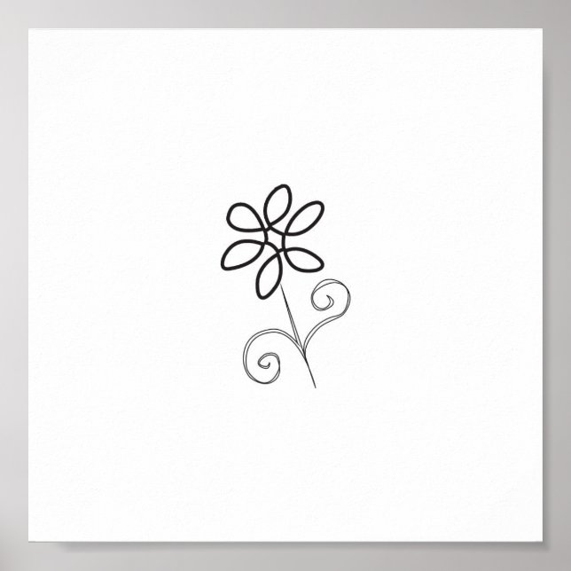 Póster Canvas de Flor de Simplicidade (Frente)