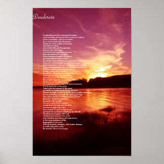 Póster Canvas Desiderata