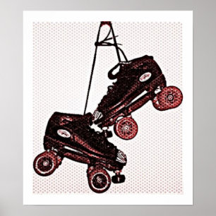 Poster Canvas dubladas pop art de suspensão dos skates