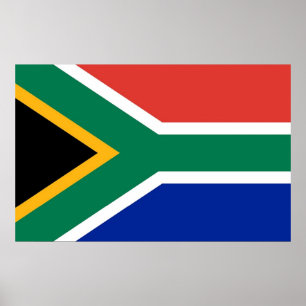 Póster Canvas impressas com bandeira da África do Sul