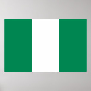 Poster Canvas impressas com bandeira da Nigéria