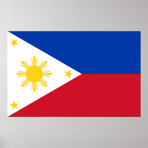 Poster Canvas impressas com bandeira das Filipinas