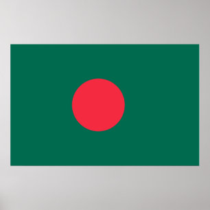 Poster Canvas impressas com bandeira de Bangladesh