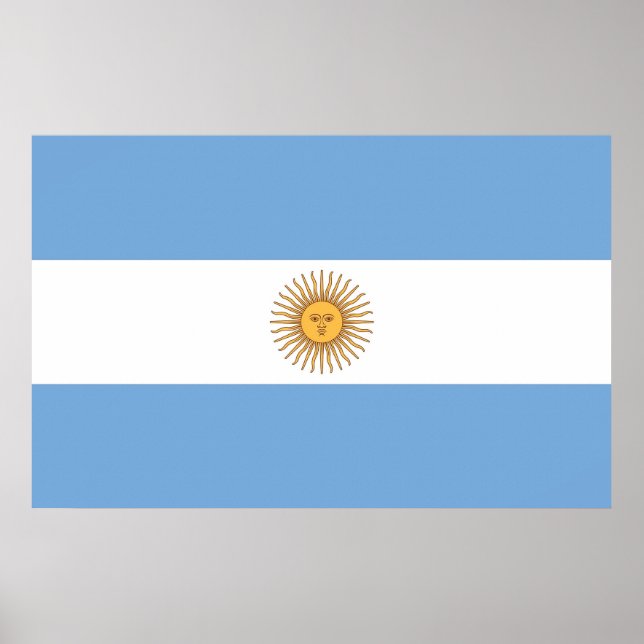 Poster Canvas impressas com sinalizador da Argentina (Frente)