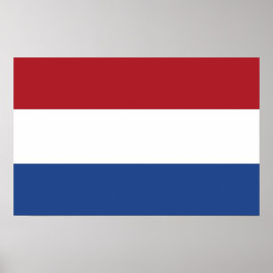 Póster Canvas impressas com sinalizador da Holanda