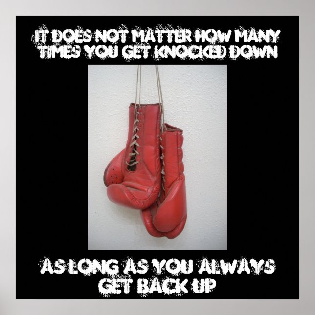 Póster Canvas Inspiracional Boxing (Frente)