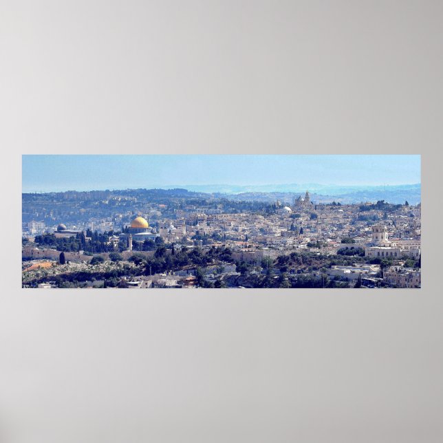 Poster Canvas Jerusalém (vista do Monte Scopus) (Frente)